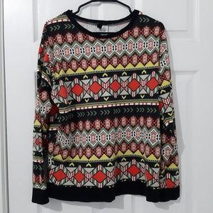 H&M DIVIDED Geometrical Print Sweatshirt Size M